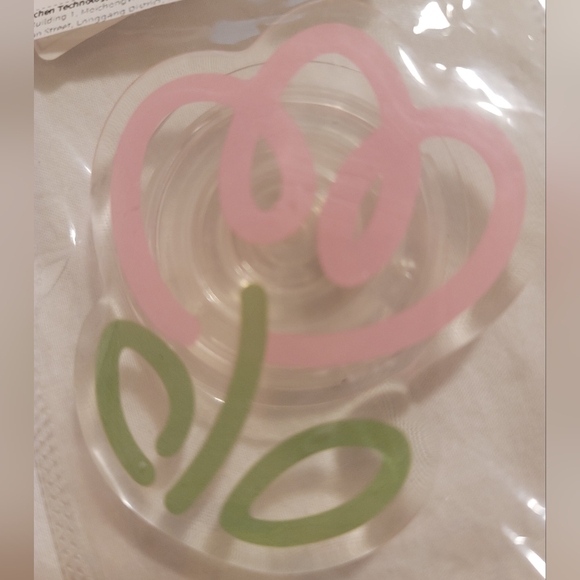 Tulip flower style POP SOCKET for mobile phone. Pink. - Picture 3 of 5